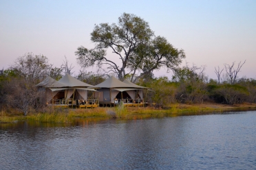 Hütten in Botswana