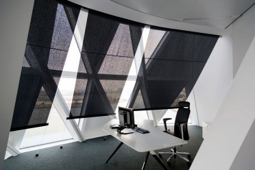 Protección solar interior de las oficinas del puerto de Anvers
